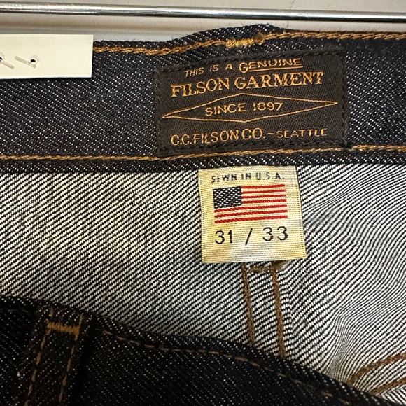 NWT Filson Railsplitter Jeans Raw Indigo 31x33 - Picture 6 of 9